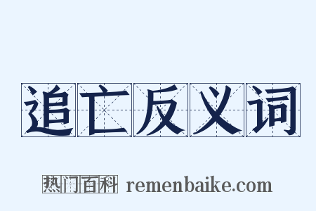 追亡反义词是什么意思的图片